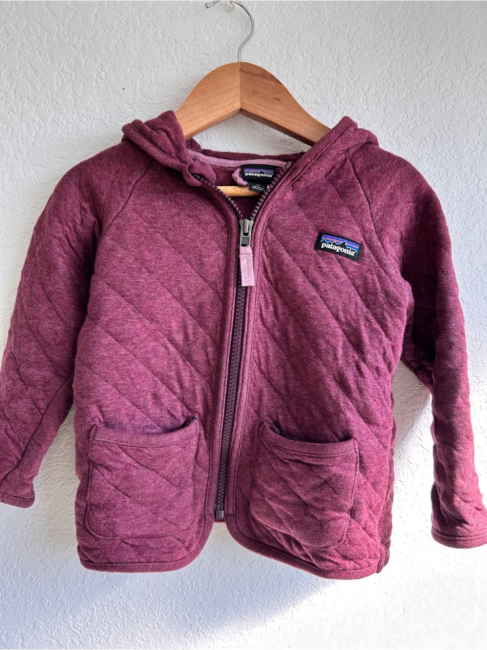 Patagonia Kids Quilted Hoodie - Plum